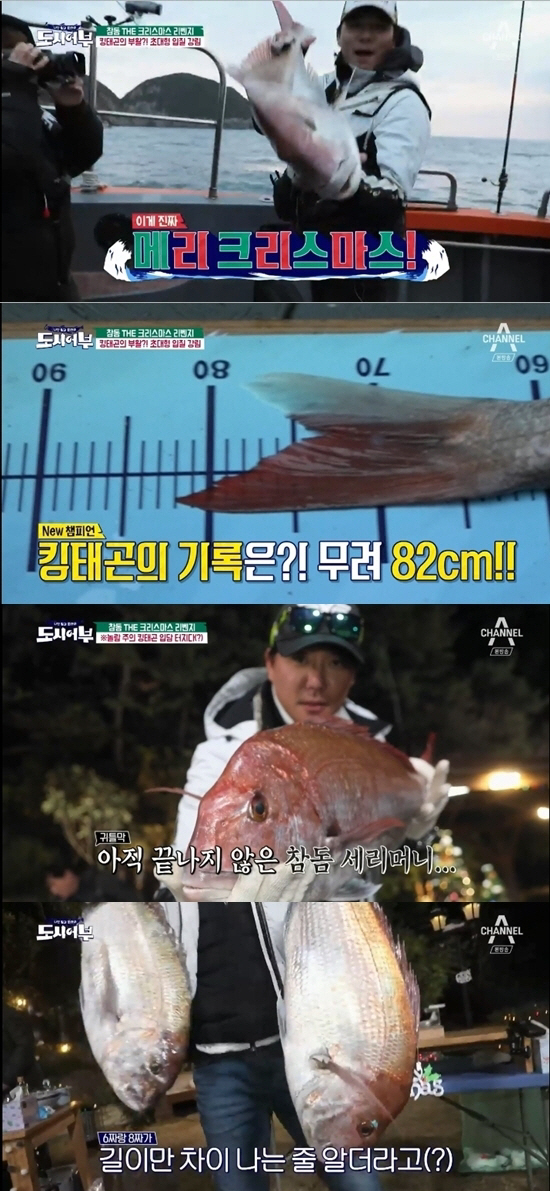 '도시어부' 이태곤, 82cm 참돔잡고 '봤지? 봤지?' '킹태곤'의 위엄