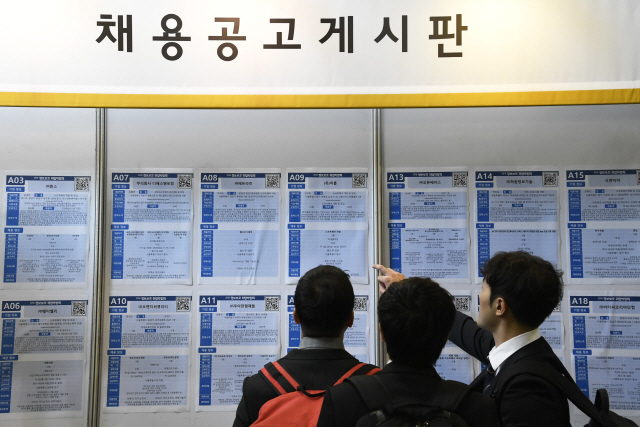 교육부와 한국교육개발원은 27일 ‘2017년 고등교육기관 졸업자 취업통계조사’를 통해 지난해 대학·대학원 졸업자의 취업률이 66%대로 떨어지며 2011년 조사 시작 이래 6년 만에 최저치를 기록했다고 밝혔다./권욱기자