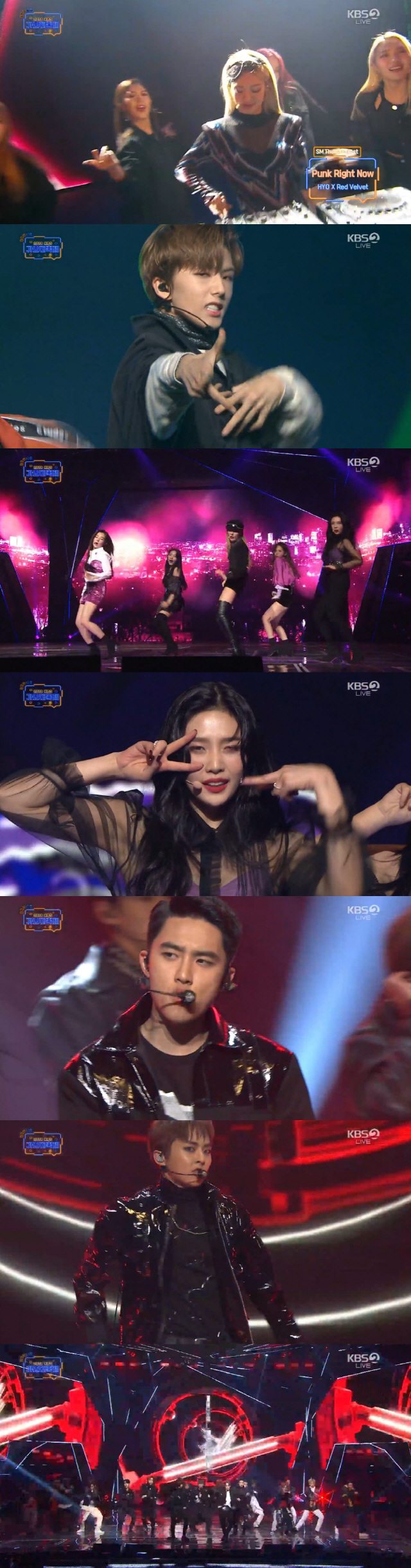 [KBS 가요대축제] 엑소·레드벨벳·효연·NCT, 카리스마 폭발…'SMP' 이름값 재증명