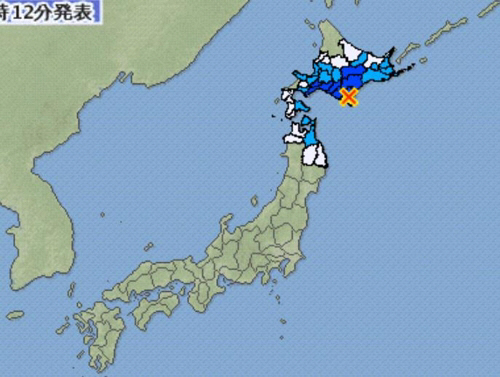 日홋카이도서 규모 5.4 지진 발생…'쓰나미 우려 없어'
