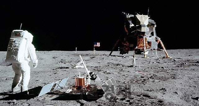 1969년 7월 인류 최초로 달에 발을 디딘 미국 아폴로11호. /사진=NASA