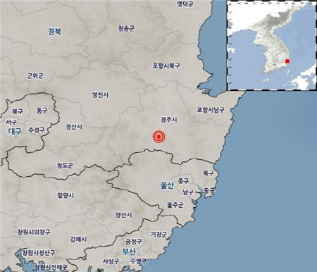 경북 경주 지진 일부 진동 감지.. '집이 살짝 흔들렸다'