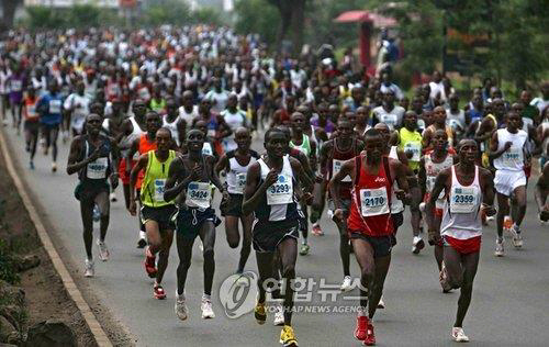 2008년 케냐 나이로비에서 열린 마라톤대회/EPA 연합뉴스