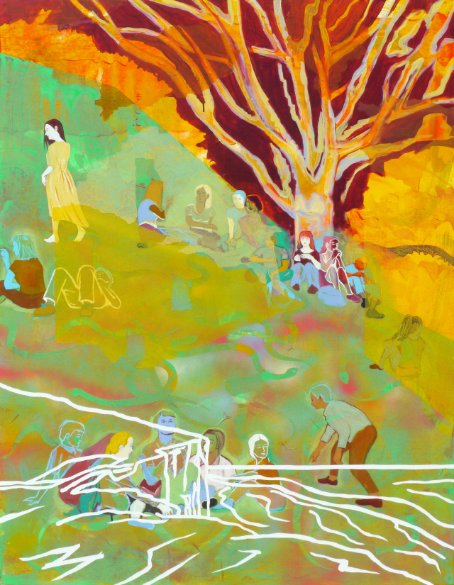 박세준 ‘우글거리는 언덕’ 2018년, 캔버스에 아크릴화, 116.8 x 91.0cm /사진제공=아트스페이스 퀄리아