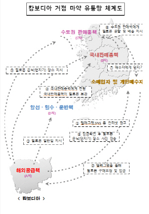 캄보디아 거점 마약 유통망./사진=서울서부경찰서