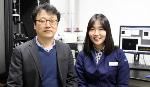 박정영(왼쪽) IBS 부연구단장과 이현화 KAIST EEWS대학원 박사과정생. /사진=IBS