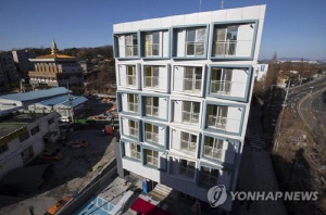 모듈러 공법으로 지은 서울 강서구 한 주택 모습/연합뉴스