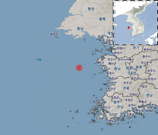 충남 태안 인근 해역서 규모 2.9 지진…기상청 “피해 없을 것”