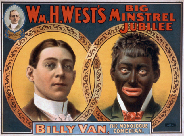 1900년 미국 코미디언 빌리 밴의 ‘민스트럴 쇼’ 공연 포스터/위키피디아