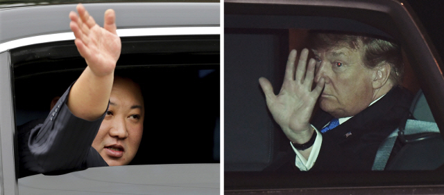 김정은(왼쪽) 북한 국무위원장과 도널드 트럼프 미국 대통령/AP연합뉴스