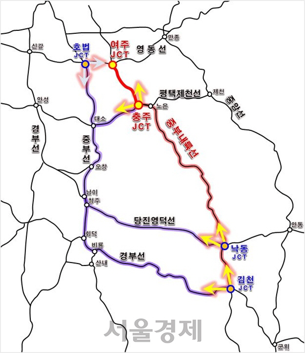 중부내륙, 통영-대전 고속도로 시설보수공사