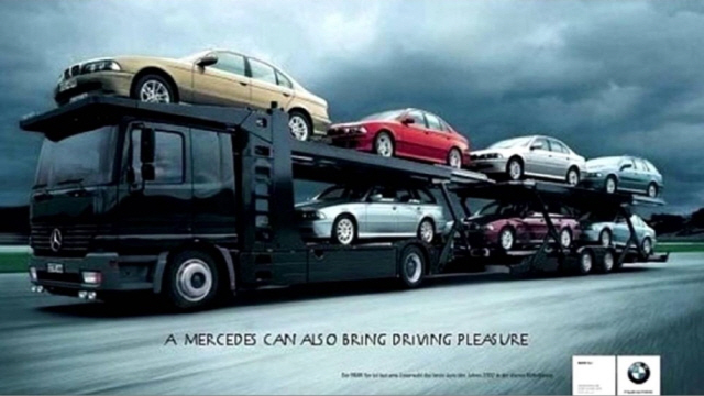 2002년 BMW는 “메르세데스-벤츠도 운전의 즐거움(BMW)을 전달할 수 있다”는 광고를 냈다./사진=업계