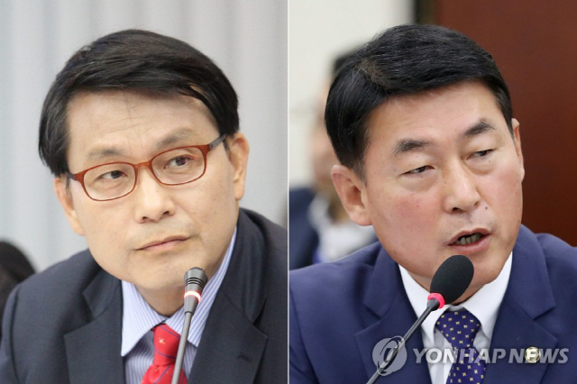 자유한국당 윤상현 의원(왼쪽)과 황영철 의원/연합뉴스