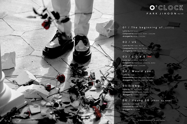 박지훈, 1st 미니앨범 ‘O’CLOCK‘ 트랙리스트 공개…타이틀곡은 ’L.O.V.E‘
