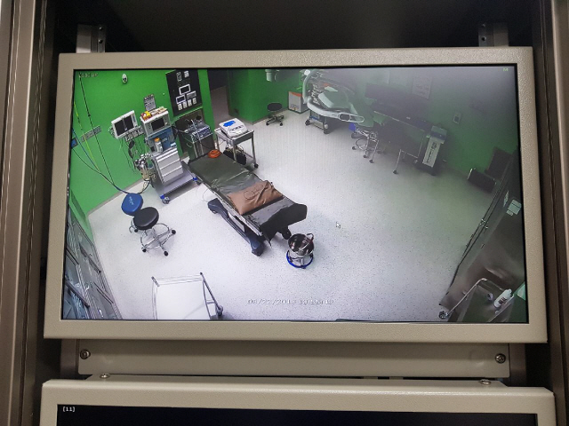 도립 안성병원에 설치된 수술실 CCTV