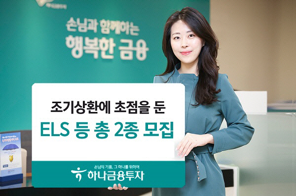 하나금융투자 직원이 19일 연 4.30% 수익을 추구하는 주가연계증권(ELS) 등 파생결합상품 2종을 소개하고 있다. 청약기간은 20일 오후1시30분까지다./사진제공=하나금융투자