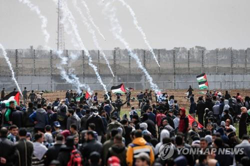 팔레스타인 가자지구 시위/AFP=연합뉴스