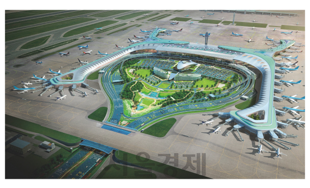 인천국제공항공사의 4단계 건설사업이 완료되는 오는 2023년이면 인천공항 제2터미널은 봉황 두 마리가 서로 마주보는 형상을 띠게 된다. /사진제공=인천국제공항공사