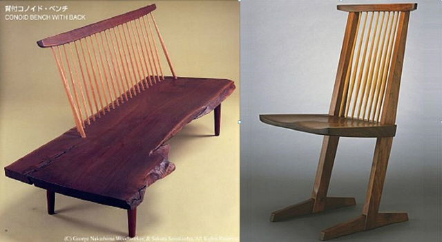 일본계 미국인 가구 디자이너 조지 나카시마의 코노이드 벤치(Conoid bench). 스티브 잡스가 집안 거실에 유일하게 들였던 가구로 유명하다. /출처=조지나카시마스튜디오
