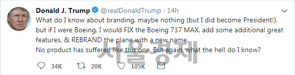 트럼프, 보잉에 훈수…'나라면 737 맥스 문제 해결했을 것'