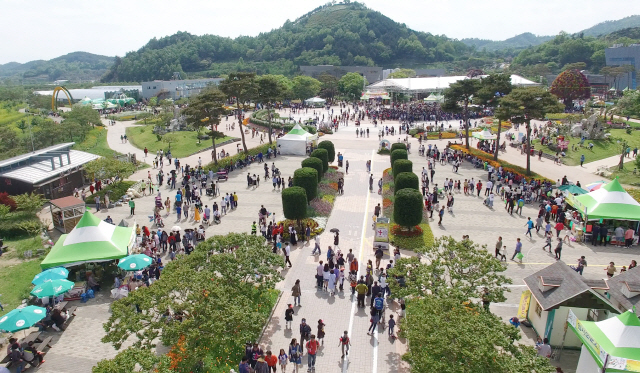 함평나비대축제가 열리는 함평엑스포공원 전경 모습 /사진제공=함평군