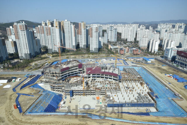 경기도 광교신청사 공사현장 모습