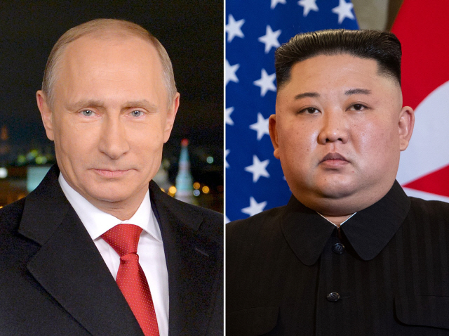 블라디미르 푸틴 러시아 대통령과 김정은 북한 국무위원장./AFP연합뉴스