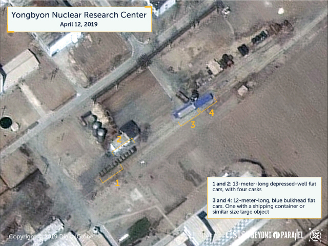 북한 영변 핵시설 재처리 움직임 포착 관련 위성사진./CSIS 홈페이지 캡처