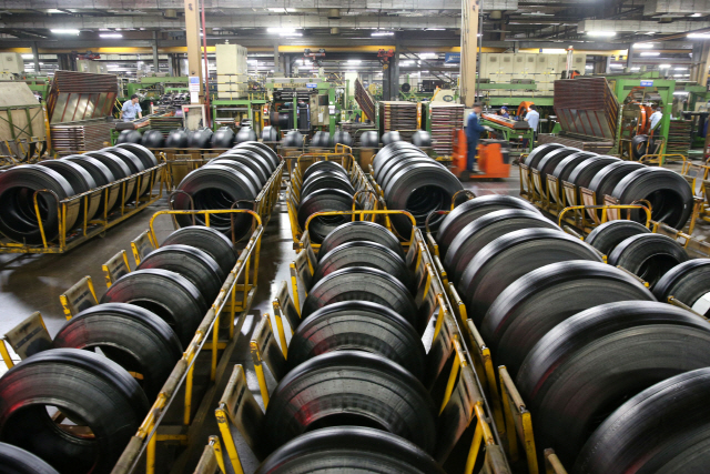 중국 장쑤성 난퉁의 타이어 공장 전경. /로이터연합뉴스
