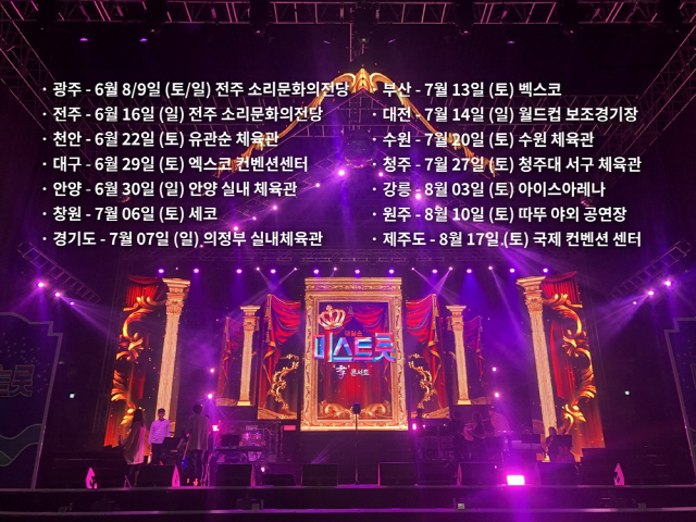 '미스트롯' 전국투어 콘서트, 폭발적 인기 속 추가 공연 지역 5일 발표
