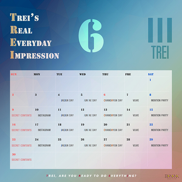 트레이,프로젝트 'TREI’s Real Everyday Impression' 일정 공개