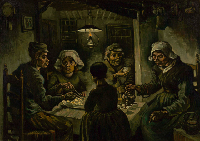 고흐의 1885년작 ‘감자를 먹는 사람들’. /암스테르담 반고흐미술관