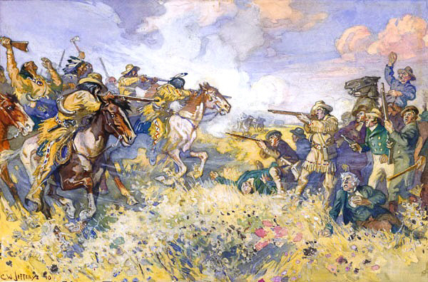 세븐오크스 전투를 묘사한 그림./위키피디아