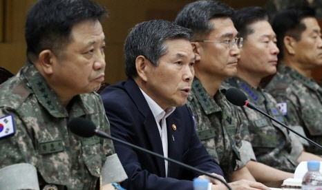 정경두 국방부 장관이 19일 서울 국방부에서 열린 2019년 전반기 전군주요지휘관회의에서 발언하고 있다.