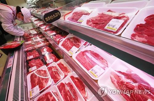 마트에서 판매 중인 호주산 쇠고기./연합뉴스