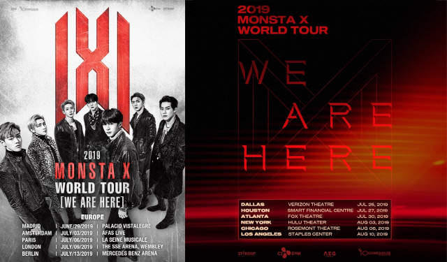 몬스타엑스, 월드투어 'WE ARE HERE' 유럽·북·남미 공연 나선다