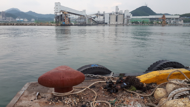 북한 어선이 정박했던 곳으로 추정되는 삼척항 부두 맨 끝의 지난달 18일 모습. /연합뉴스
