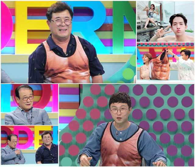 '모던 패밀리' 백일섭-박성광, '식스팩' 근육질 몸매 파격 공개