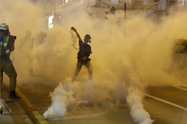 홍콩 시위 현장/ap연합뉴스