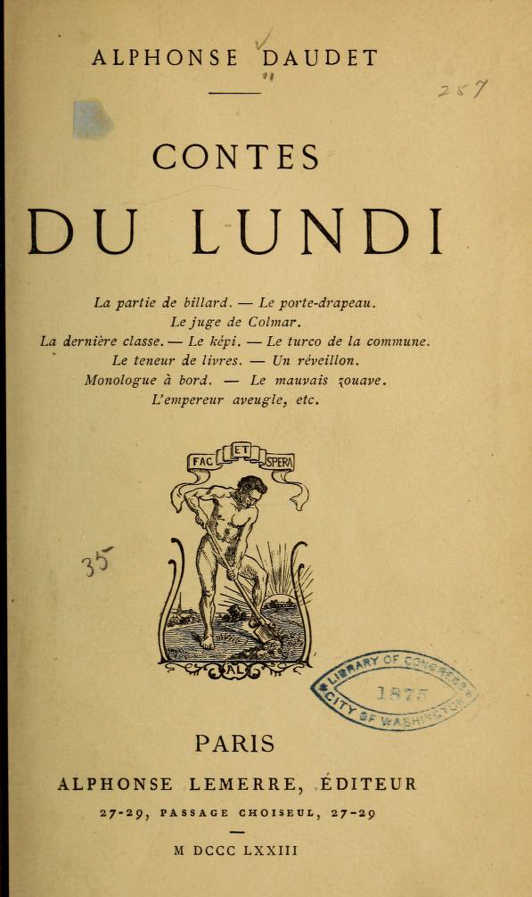 알퐁스 도데의 ‘마지막 수업’ 표지.