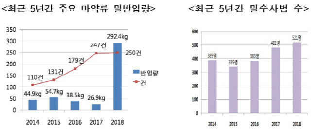 2018년 마약류 범죄백서. /자료=대검찰청