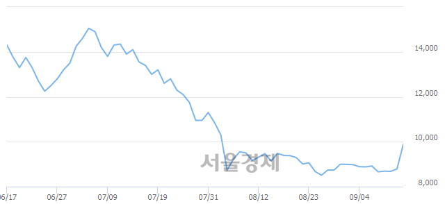 <코>전진바이오팜, 전일 대비 10.35% 상승.. 일일회전율은 2.67% 기록