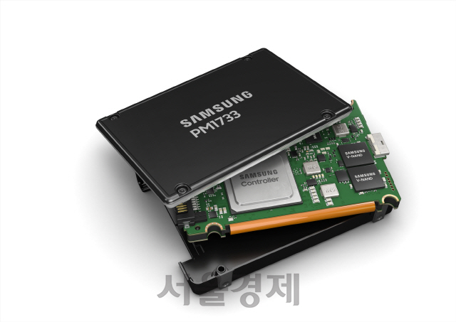 삼성전자의 초고용량 SSD 제품인 PM1733. /사진제공=삼성전자