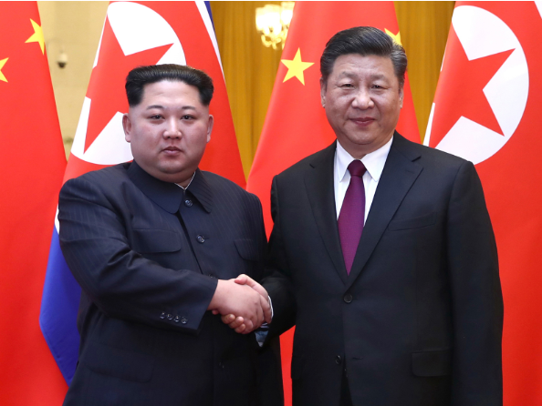 김정은 “전략적 선택 조중 친선 공고 발전”···시진핑에 답전