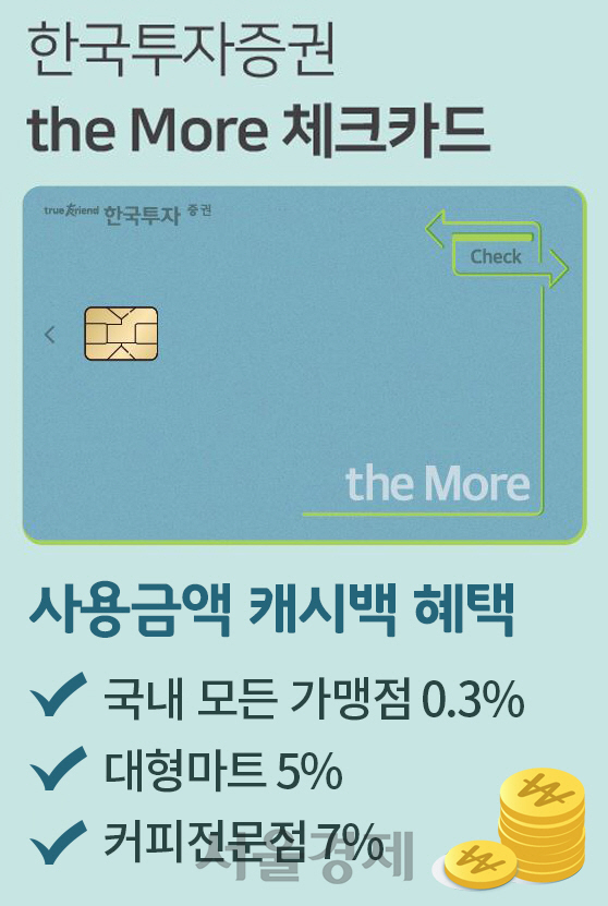 한국투자증권, CMA '더모아 체크카드' 출시