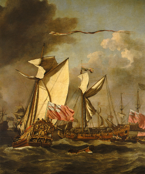 1675년 국왕 찰스 2세가 영국 함대 방문차 타고 온 요트. /위키피디아