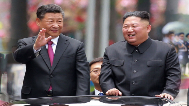 지난 6월 북한을 방문한 시진핑 중국 국가주석과 김정은 북한 국무위원장.  /연합뉴스