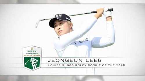 이정은의 신인상 수상을 알린 LPGA 투어. /사진출처=LPGA 인스타그램