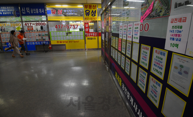 올들어 주택도시보증공사의 보증사고가 2014년 이후 최대치를 기록했다. 사진은 서울시내의 한 부동산 상가의 모습./사진=서울경제DB