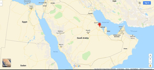 사우디 아브카이크 석유시설 위치(붉은점) /구글 맵스 캡처